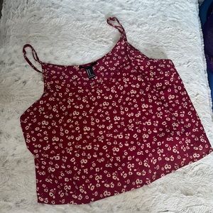 Red Floral Forever 21 Tanktop